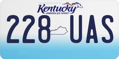 KY license plate 228UAS
