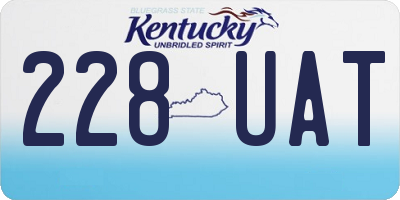 KY license plate 228UAT