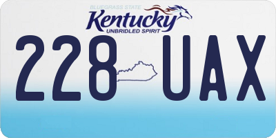 KY license plate 228UAX