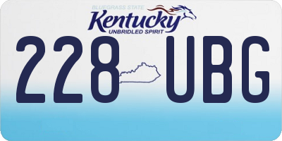 KY license plate 228UBG