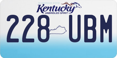 KY license plate 228UBM