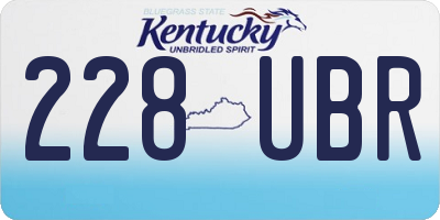 KY license plate 228UBR