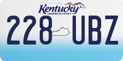 KY license plate 228UBZ