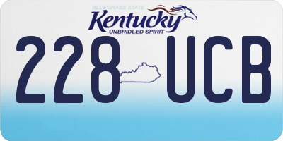 KY license plate 228UCB
