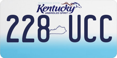 KY license plate 228UCC