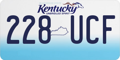KY license plate 228UCF