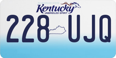 KY license plate 228UJQ