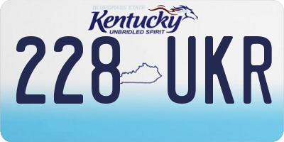 KY license plate 228UKR