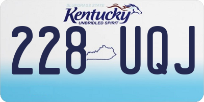 KY license plate 228UQJ
