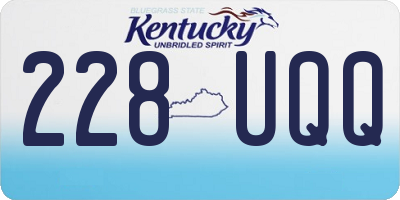 KY license plate 228UQQ