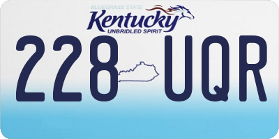 KY license plate 228UQR