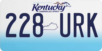 KY license plate 228URK