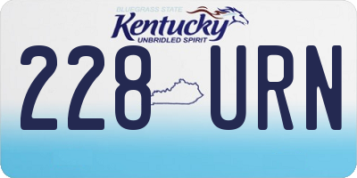 KY license plate 228URN