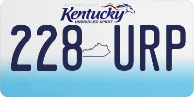 KY license plate 228URP