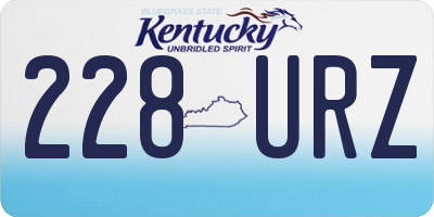 KY license plate 228URZ