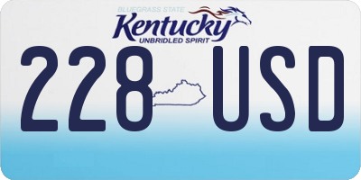 KY license plate 228USD