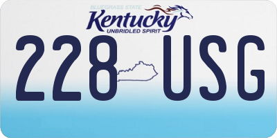 KY license plate 228USG