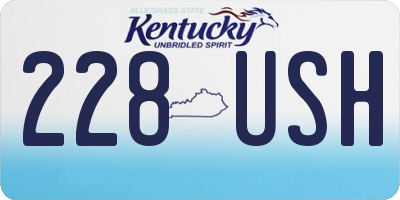 KY license plate 228USH