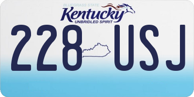 KY license plate 228USJ