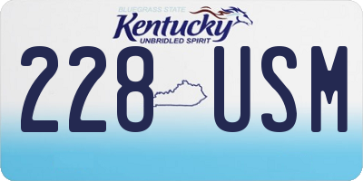 KY license plate 228USM