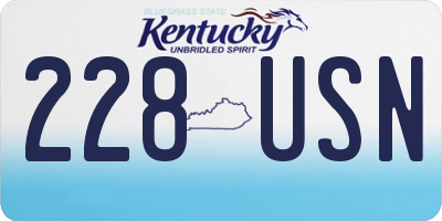 KY license plate 228USN