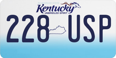 KY license plate 228USP