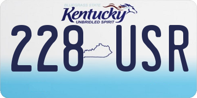 KY license plate 228USR