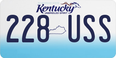 KY license plate 228USS