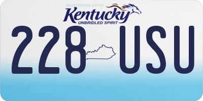 KY license plate 228USU