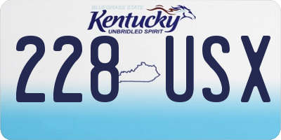 KY license plate 228USX