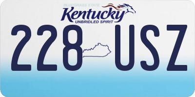 KY license plate 228USZ