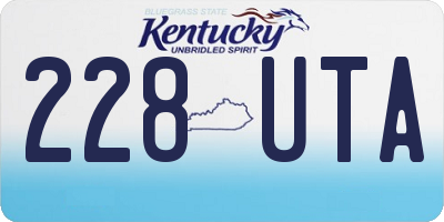 KY license plate 228UTA