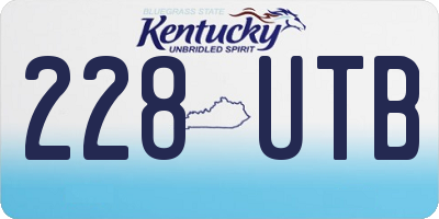 KY license plate 228UTB