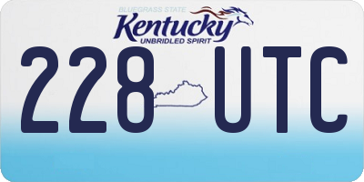 KY license plate 228UTC