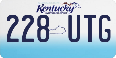 KY license plate 228UTG