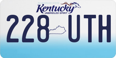 KY license plate 228UTH