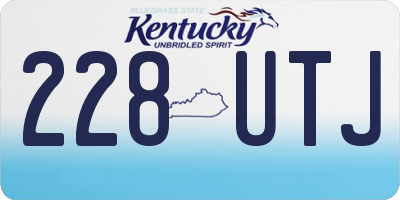 KY license plate 228UTJ