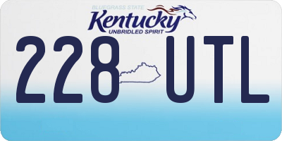 KY license plate 228UTL