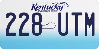 KY license plate 228UTM