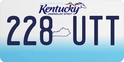 KY license plate 228UTT