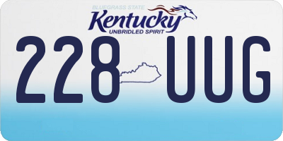 KY license plate 228UUG