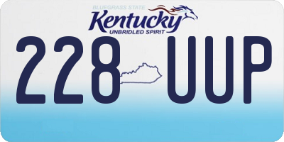 KY license plate 228UUP