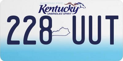 KY license plate 228UUT