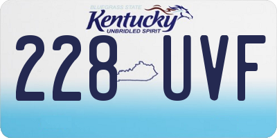 KY license plate 228UVF