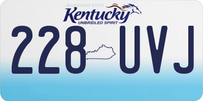KY license plate 228UVJ