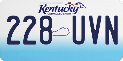 KY license plate 228UVN