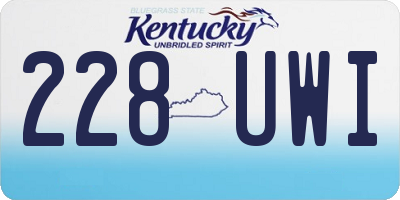 KY license plate 228UWI