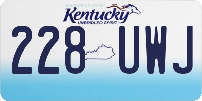 KY license plate 228UWJ