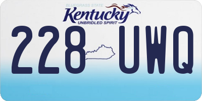 KY license plate 228UWQ