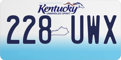 KY license plate 228UWX